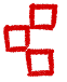 8 West Consulting sketch of three piled squares.