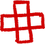 8 West Consulting sketch of squares arranged in a plus sign formation.