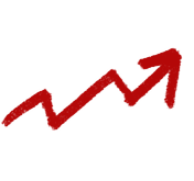 8 West Consulting sketch of a segmented arrow pointing up.
