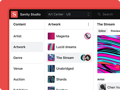 Overview of Sanity CMS dashboard interface.
